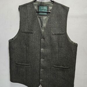 Emerald Isle Weaving Wool Blend Waist Coat Vest Mens Size 48 Ireland Christmas